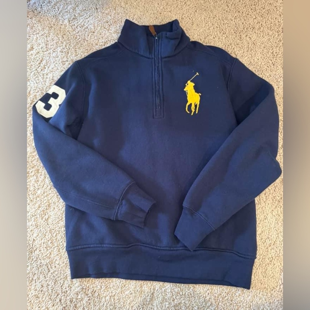 Polo Ralph Lauren boys (10-12) Big Pony Quarter zip